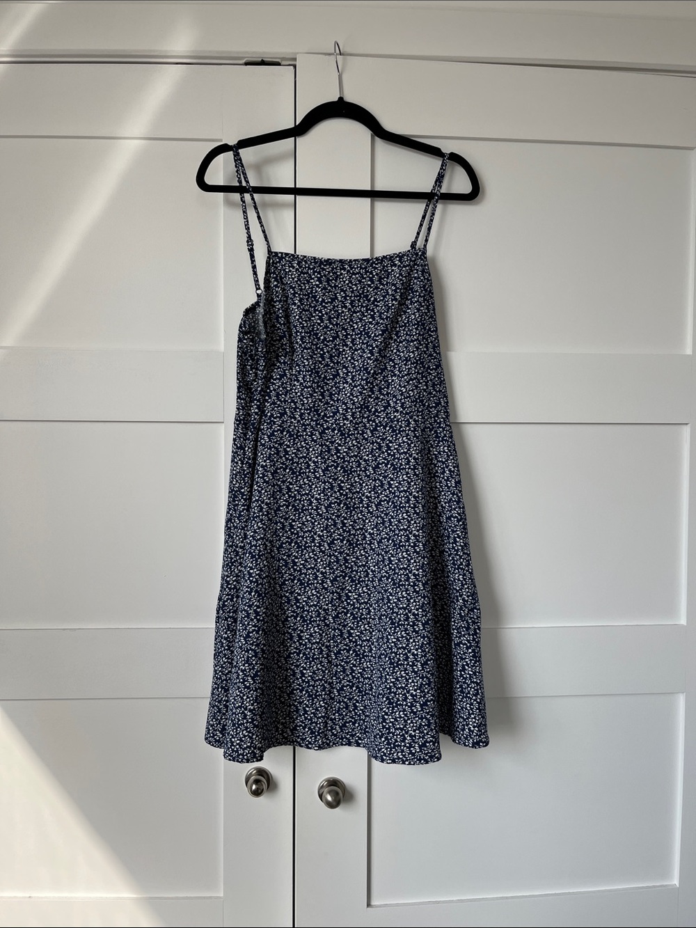 SHEIN Navy Blue Floral Mini Slip Dress